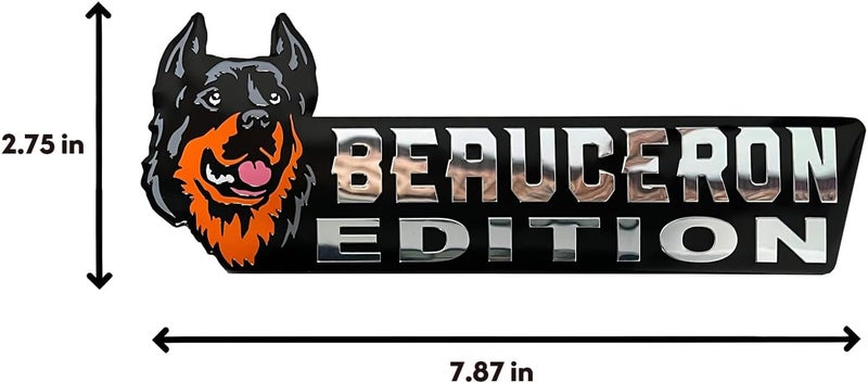 Queenik Dog Edition 3D Car Badge, Laser Cutting Metal Emblem, Cute Dogs Decals (Beauceron) - Image 4